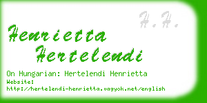 henrietta hertelendi business card